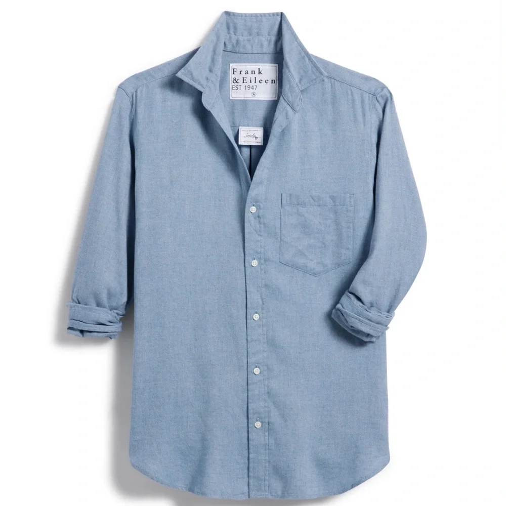 Frank and Eileen JOEDY BOYFRIEND BUTTON UP IN ITALIAN FLANNEL - Picture 2 of 4
